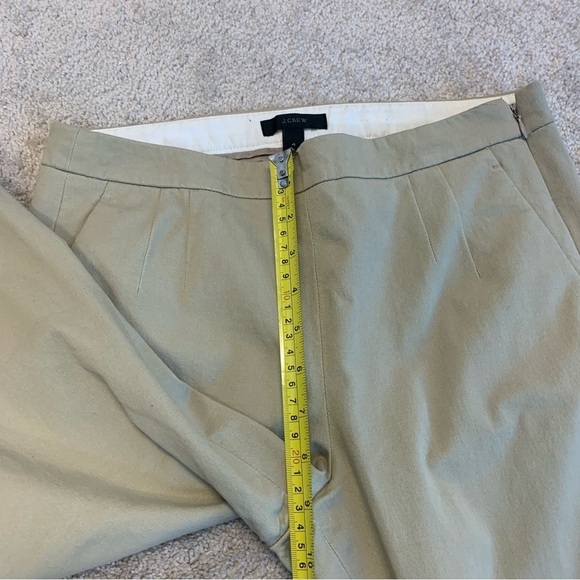 J. Crew tan beige slim ankle pants Sz 4 stretch side zipper - Picture 9 of 10